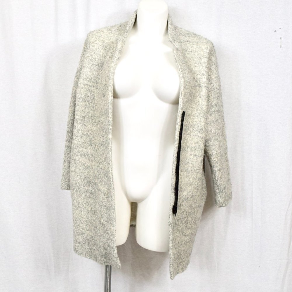 ZARA - light grey 3/4 Length winter coat , size M